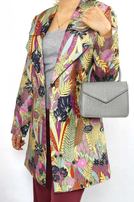 پارچه ژاکارد باکیفیت مانتو گلدار