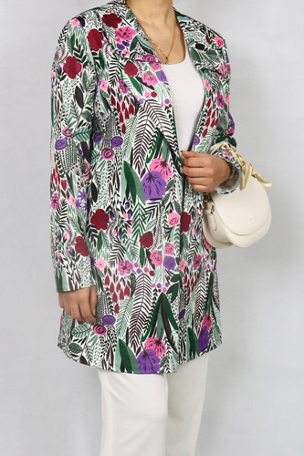 مانتو ژاکارد گلدار مجلسی مزون سجادیان