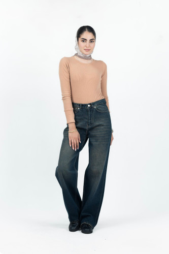 شلوار جین نیم بگ قد 110