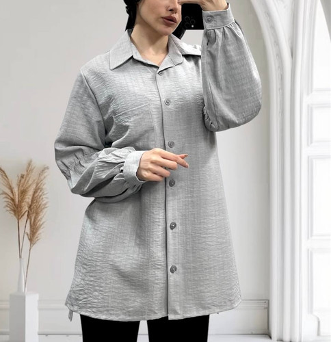 شومیز زنانه لینن مدل آستین پیلی