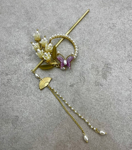 کانزاشی طرح پروانه و گل