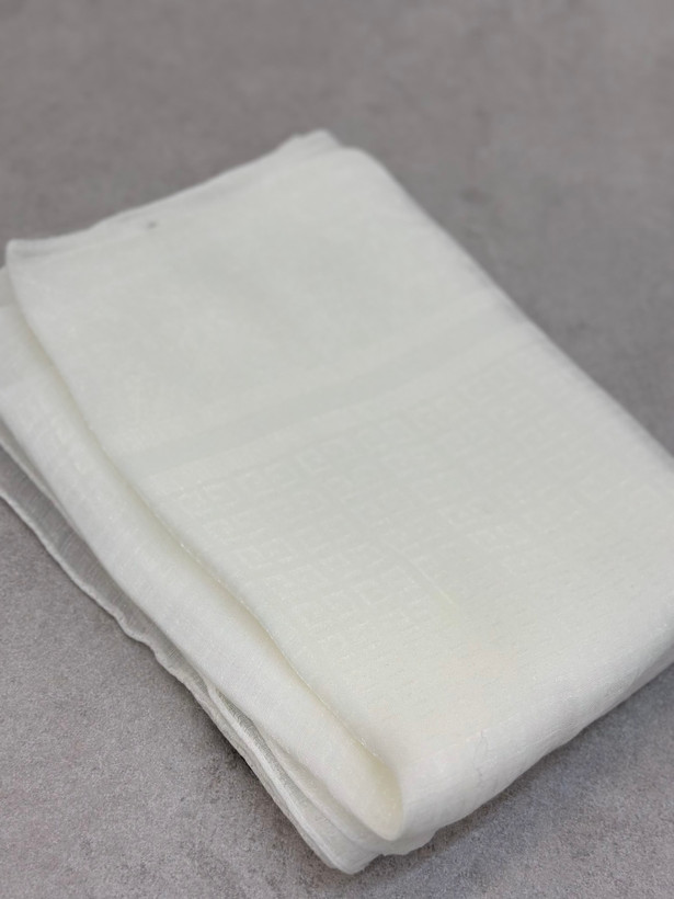 شالحریر ترک رنگ سفید