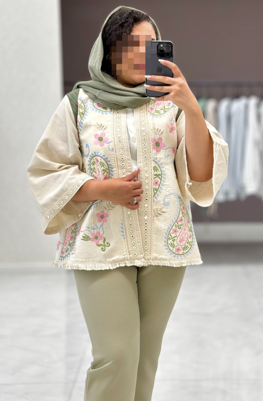 مانتو فِلوما - دوخت و پارچه لینن