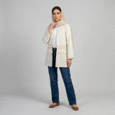 مانتو زنانه مدل لینن نچرال سوزندوزی