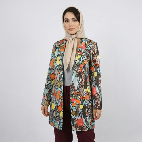 مانتو ژاکارد زنانه مدل گلدار