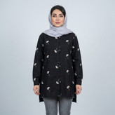 مانتو لینن گلدوزی بابونه
