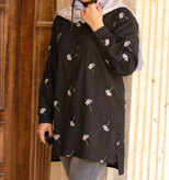 مانتو لینن گلدوزی بابونه
