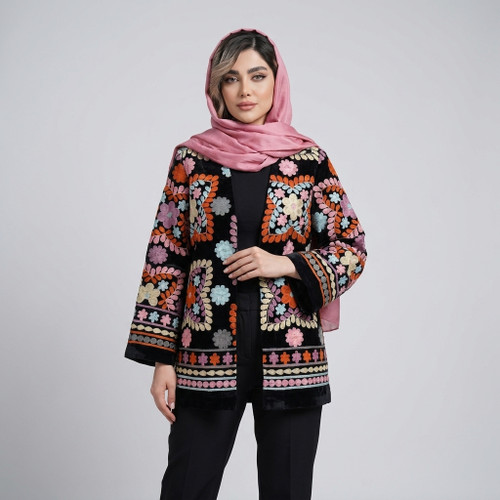 کت زنانه مدل مخمل بخارادوزی