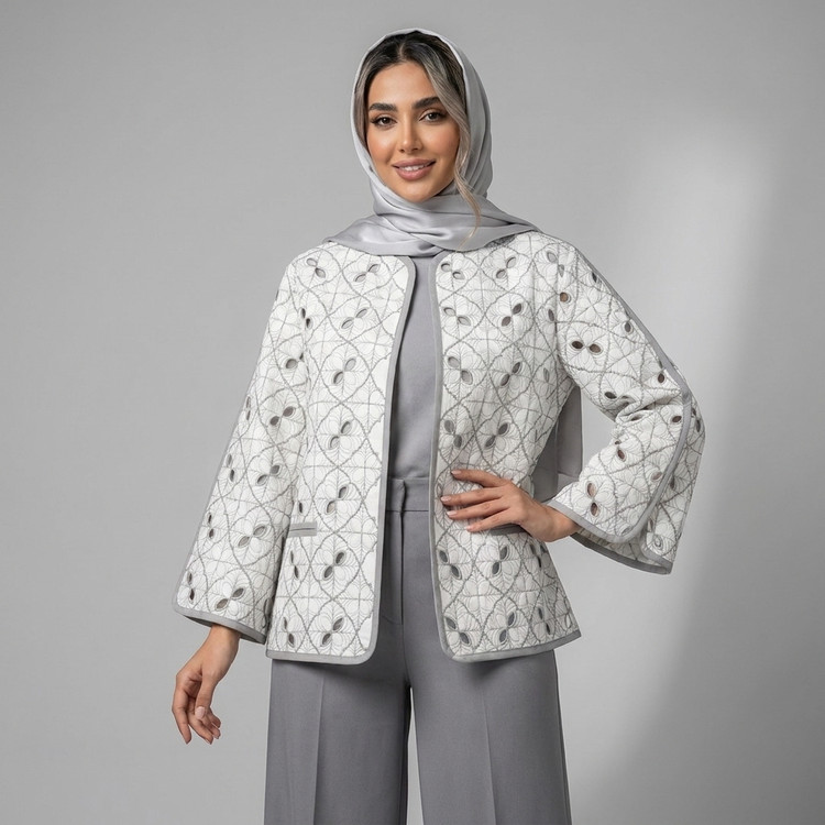 مانتو زنانه گلدوزی و خامه دوزی زنانه مدل درینا