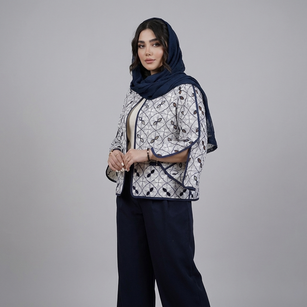 مانتو زنانه گلدوزی و خامه دوزی زنانه مدل درینا