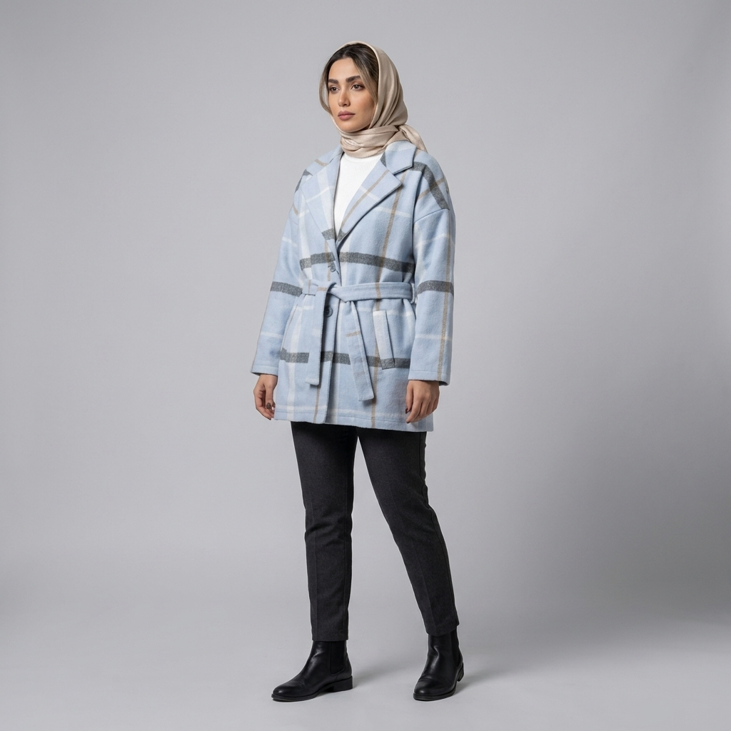 پالتو موهر پشمی طرحدار